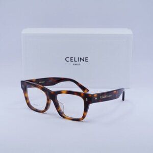 Celine CL50011F 054 Square Eyeglasses 49mm – Havana